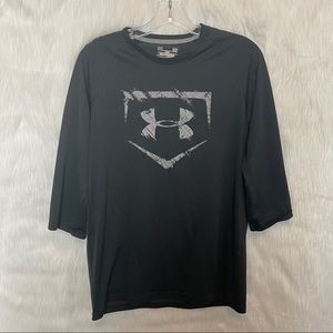 Under Armour Black 3/4 Sleeve Lightweight Shirt